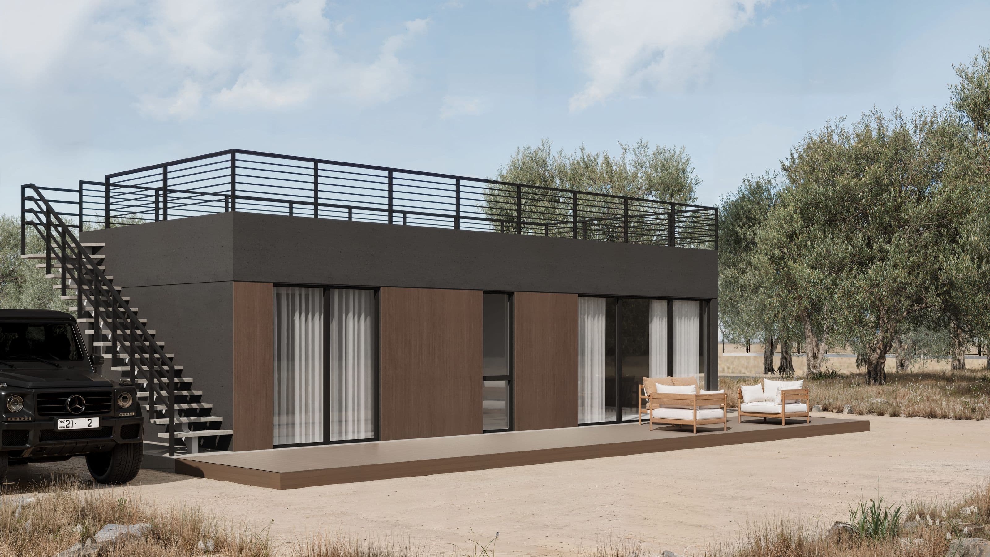 Modilla modular layout hero background